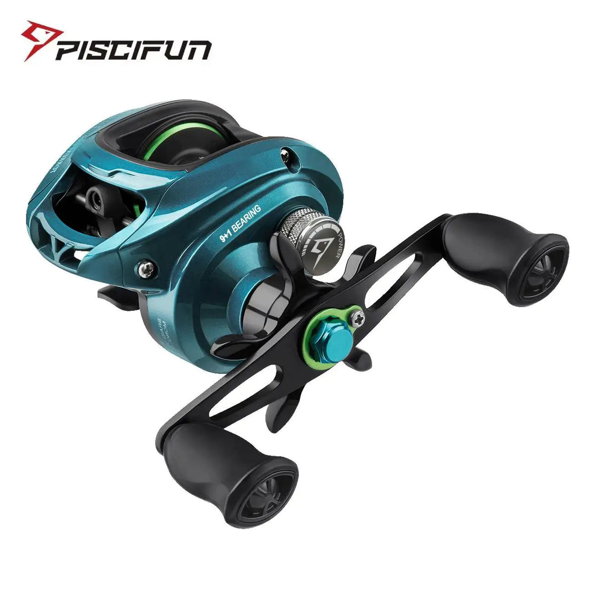 PISCIFUN Torrent Lite Ultra-Light Baitcasting Reel 7.1:1 Gear Ratio, 9+1 Bearings, Carbon Body, 6kg Drag, 157g Lightweight Reel