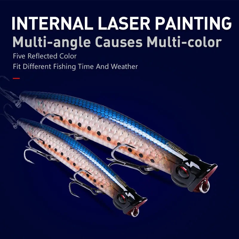Kingdom Topwater Popper Fishing Lure 7.5g 12.8g 18.5g Far Casting Artificial Hard Baits High Quality Wobblers Z-Action Lures