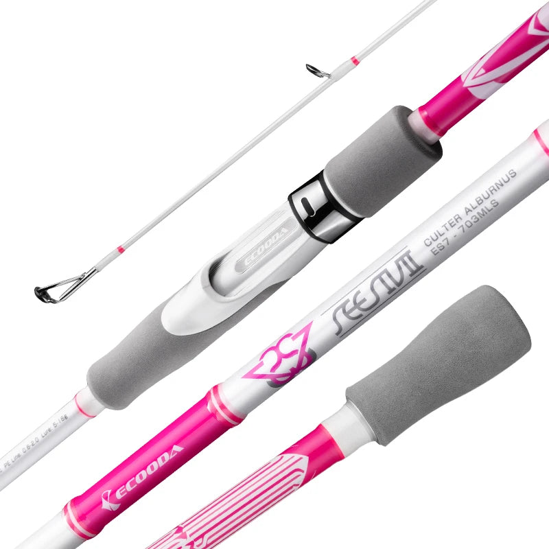 ECOODA Original Factory New ES7 Spinning Lurd Rod Freshwater and Sea Fishing Rod 3 Sections 2.13m 2.44m