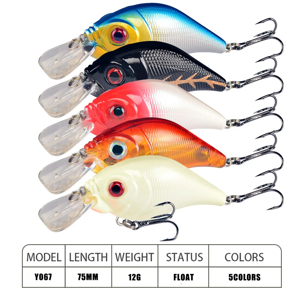 Rock Little Fat Man Crank Lure Bait Long Tongue Minnow Plastic Artificial Hard Bait Ocean Beach Salmon Bass Trout Carp