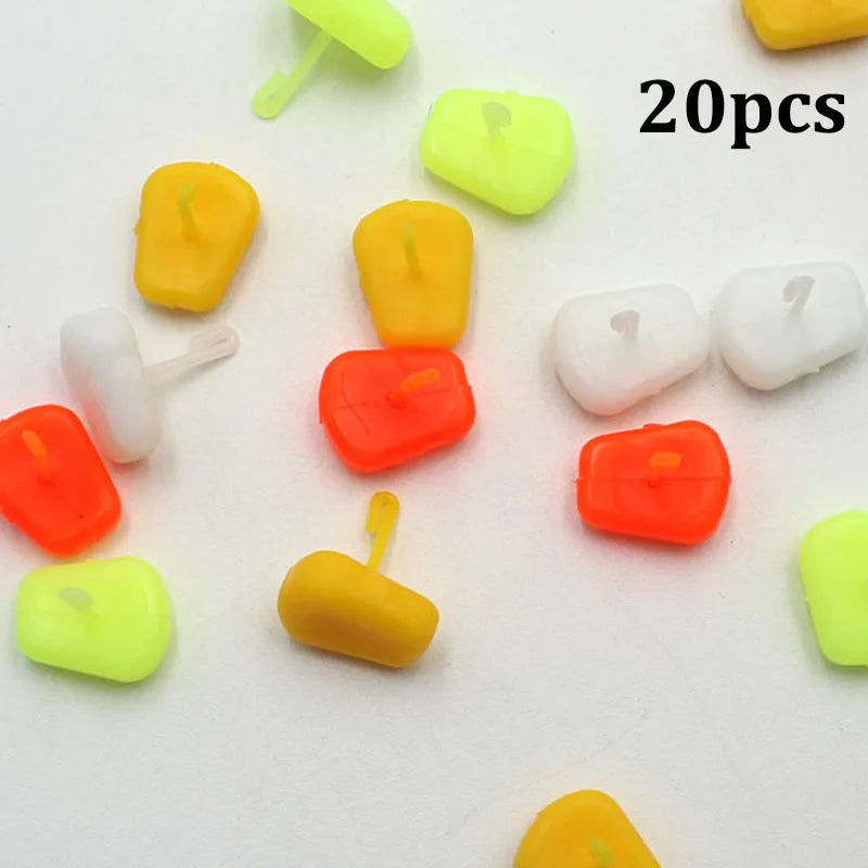 20pcs Corn Shaped Boilie Bait Carp Bait Pop Up Boilies Hair Rig Stops Carp Barbel Fishing Tackle for Making Boilies