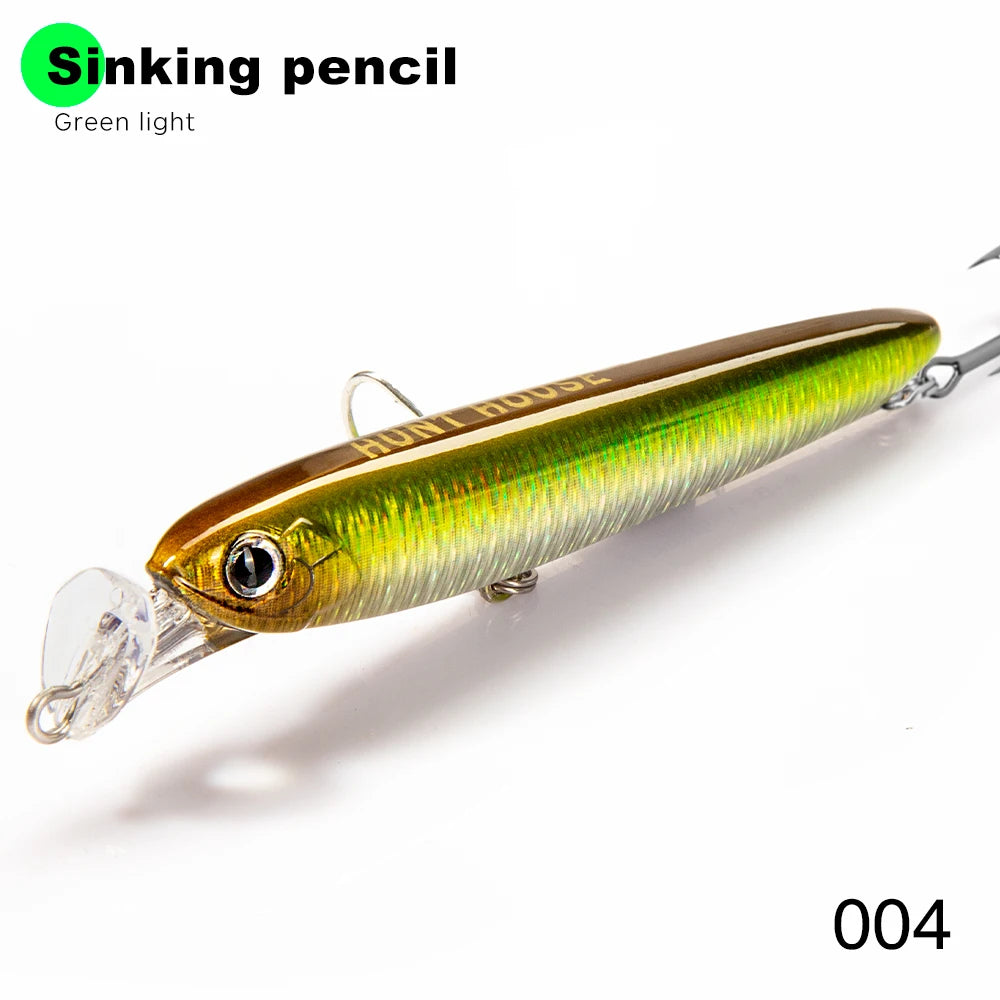 Hunthouse Rocket 95 Minnow Fishing Lure Popper Bait 75mm 13g 95mm 22g Sinking Baits Artificial Bait Stickbaits Fishing Seabass