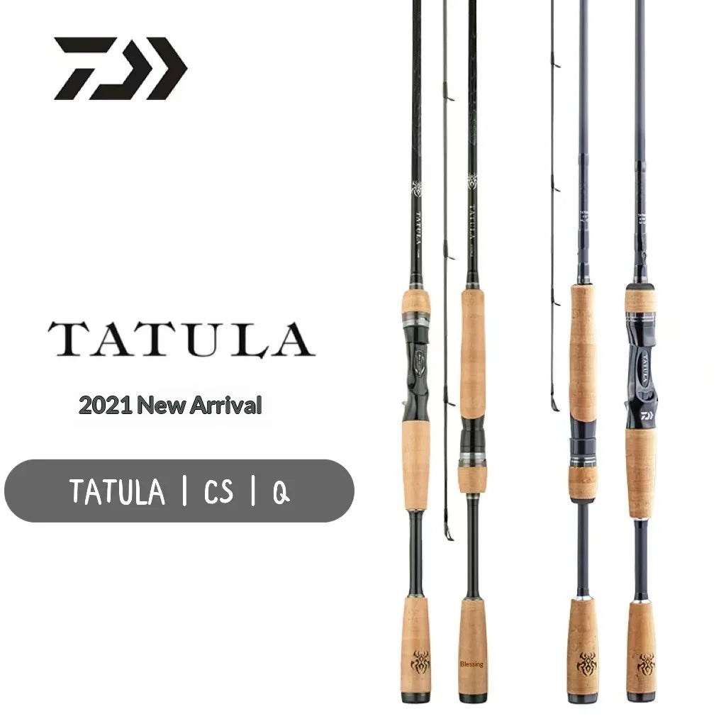21 Style Genuine DAIWA TATULA CS Q Carbon 5-Section Long Distance Lure Fishing Rod for Sea Bass and Perch Fishing Rod