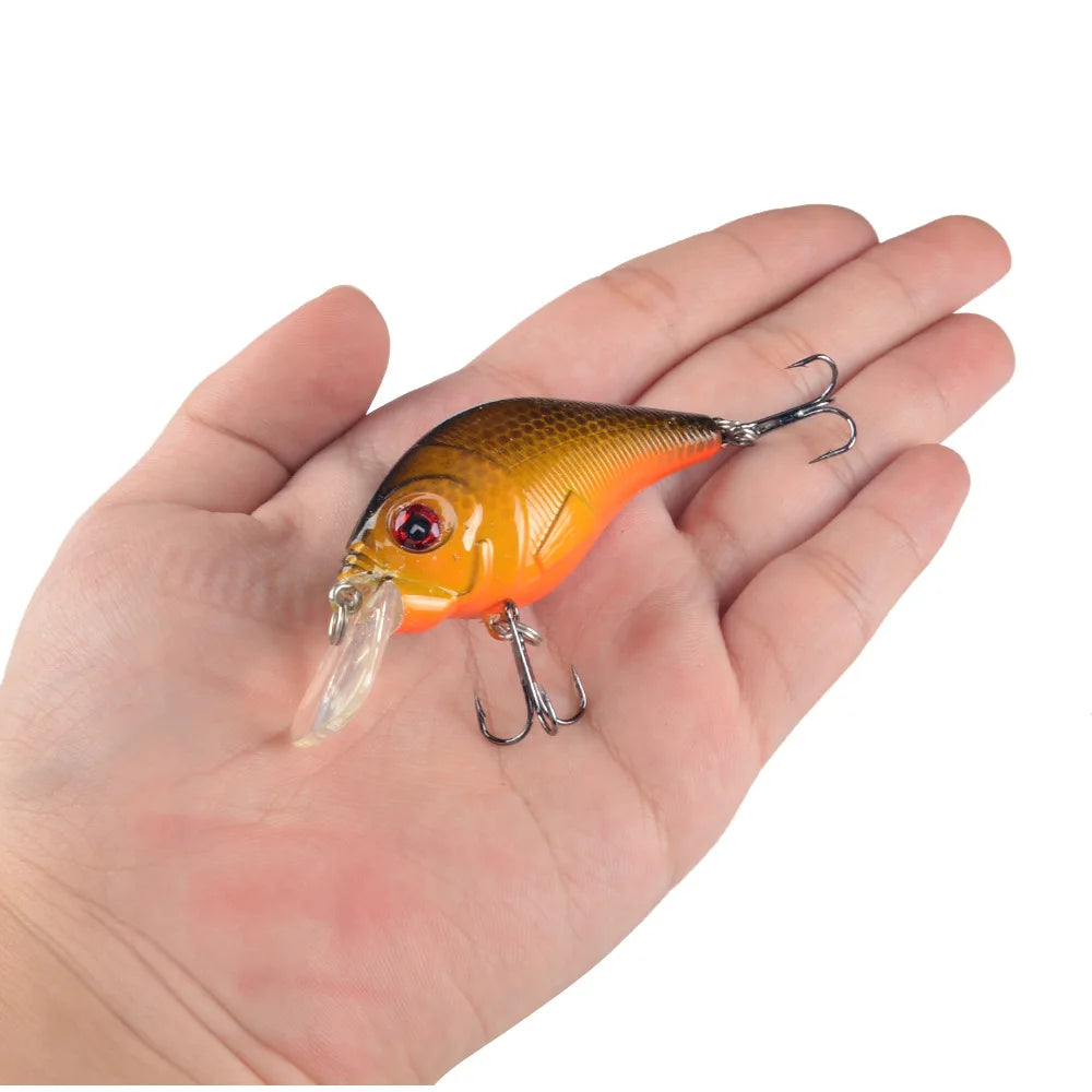 Rock Little Fat Man Crank Lure Bait Long Tongue Minnow Plastic Artificial Hard Bait Ocean Beach Salmon Bass Trout Carp
