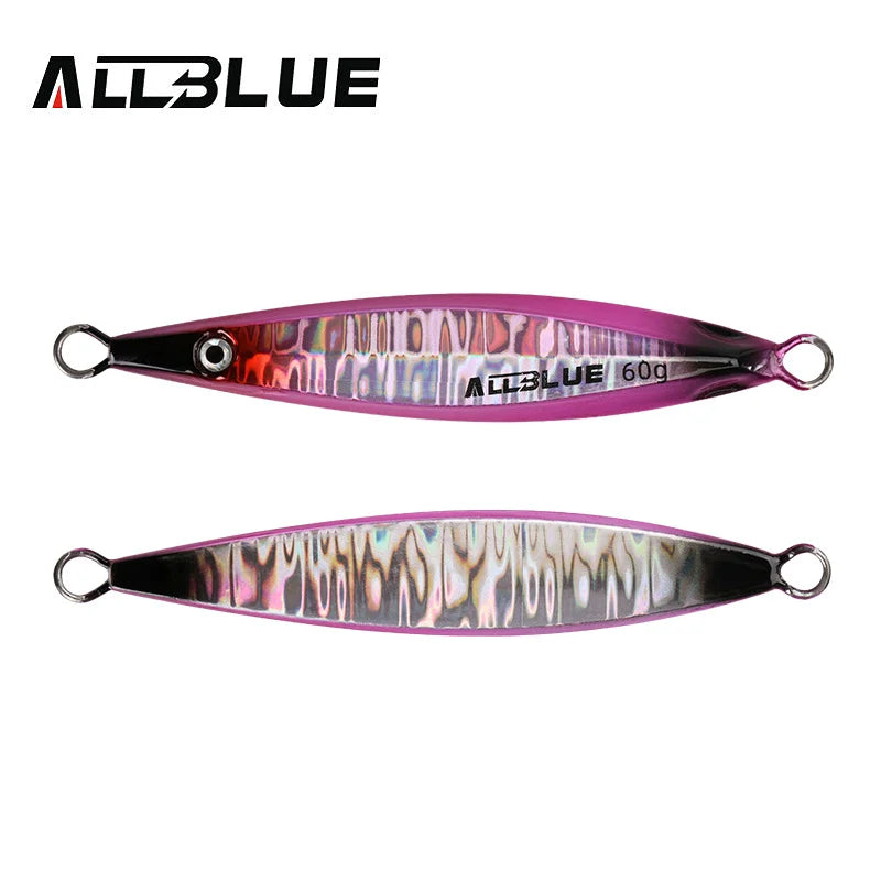 ALLBLUE SLOWER UP Z-Light Metal Jig Fishing Lure Slow Cast Jigging Spoon 20G 30G 40G 60G Artificial Shore Zinc Alloy Bait Tackle