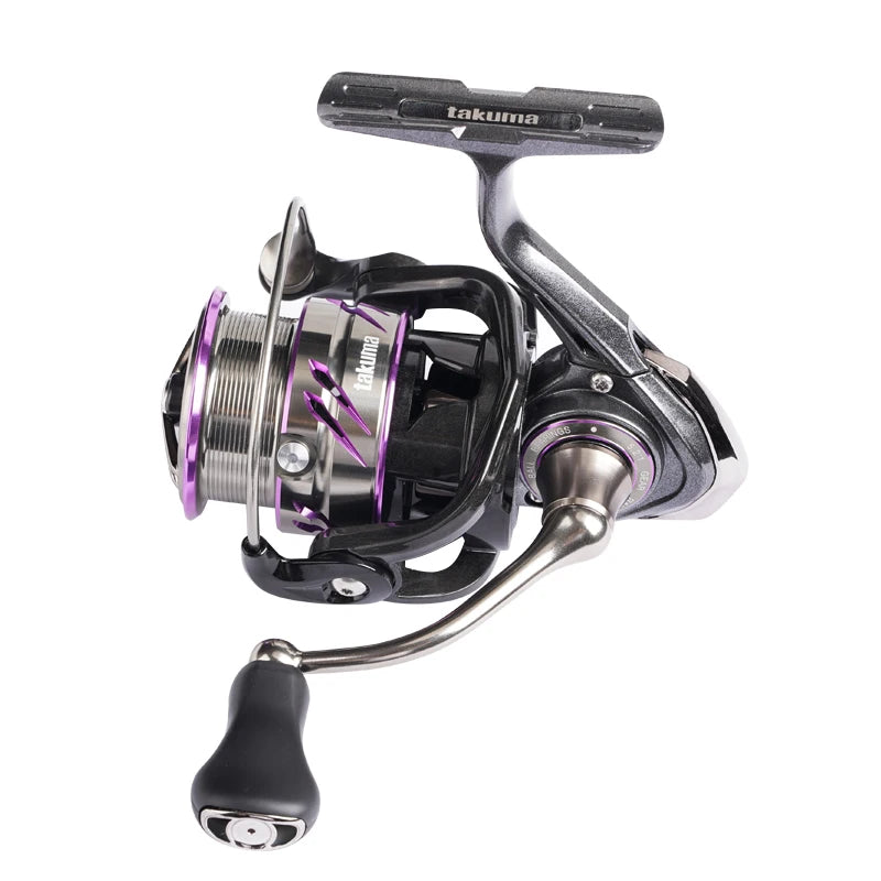 Takuma Lingxi Spinning Reel Lightweight Design 163g 7+1 Ball Bearings 5.2:1 Gear Ratio CNC Aluminum Alloy Spool Freshwater