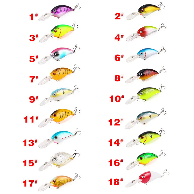 Lure Bait Rocker Fatboy ABS Printed 18 Colors Gold Stamping External Laser 10cm/13.6g Realistic Artificial Bass Trout River Lake