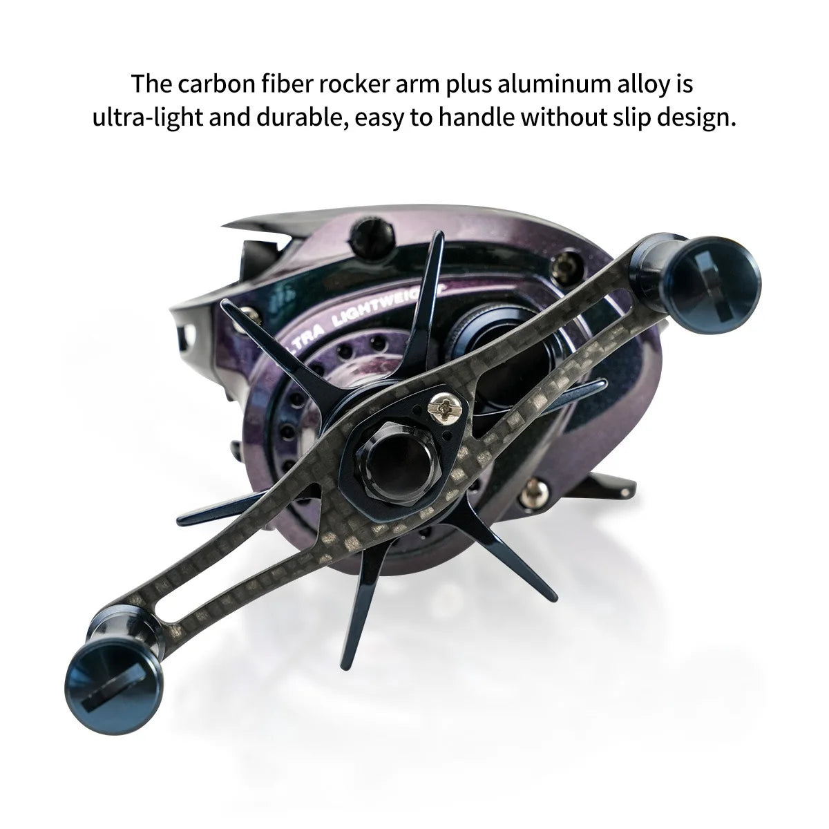 WildTrek Ultra-Light Baitcasting Reel 125g Carbon Frame Right Hand 6.5:1 Gear Ratio 5kg Max Drag 6BB+RB Bearings Anti-Reverse