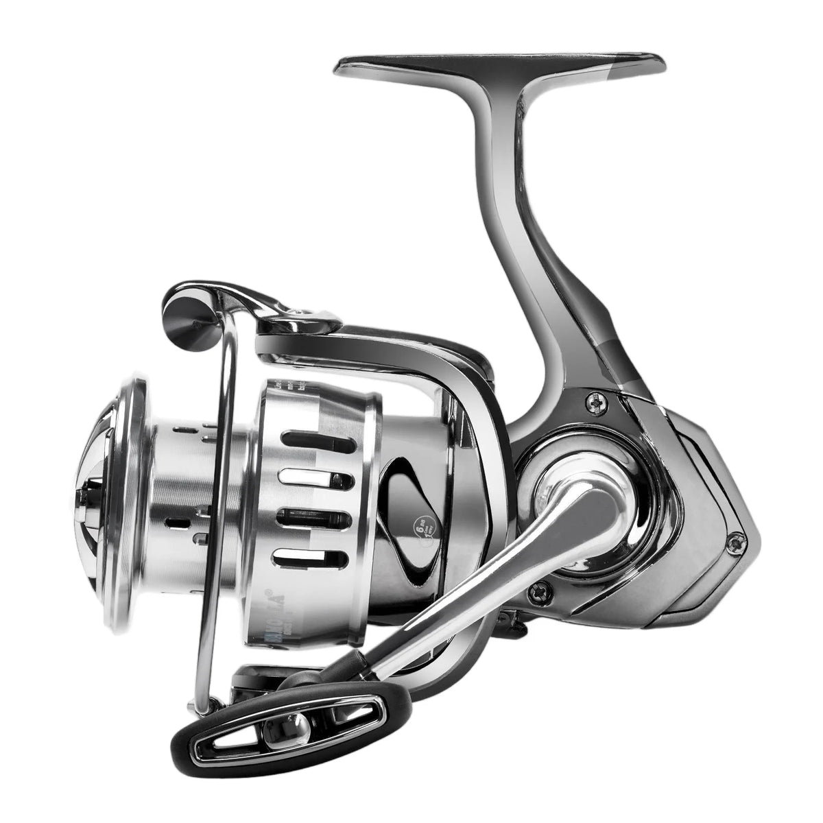 SAMOLLA Spinning Reel Aluminum Alloy Plastic Body 5.2:1 Gear Ratio 5 Bearings Interchangeable Handle Lake Fishing Right Metal