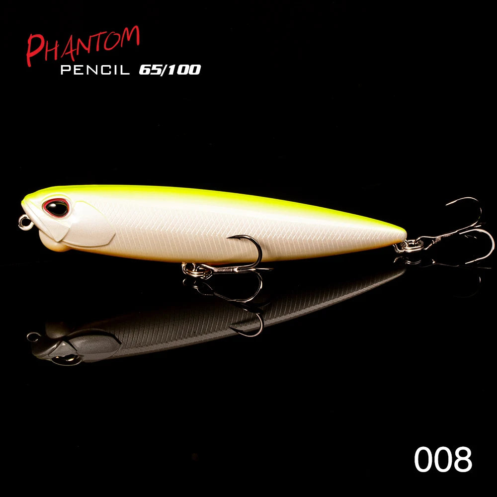 Hunthouse REALIS PENCIL 65/100mm 5.5/14.5g Topwater Fishing Lure Stickbait Top water Swim Crankbait Pesca Artificial Fish Bait