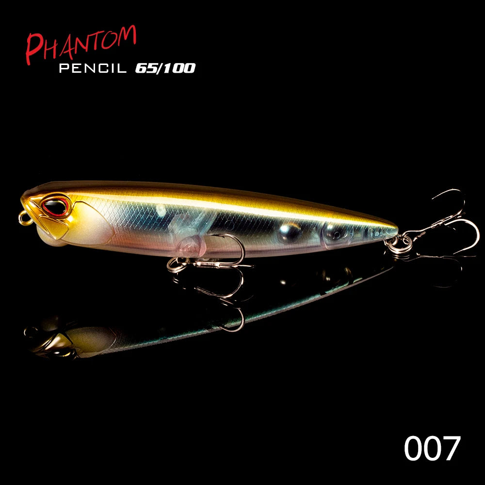 Hunthouse REALIS PENCIL 65/100mm 5.5/14.5g Topwater Fishing Lure Stickbait Top water Swim Crankbait Pesca Artificial Fish Bait