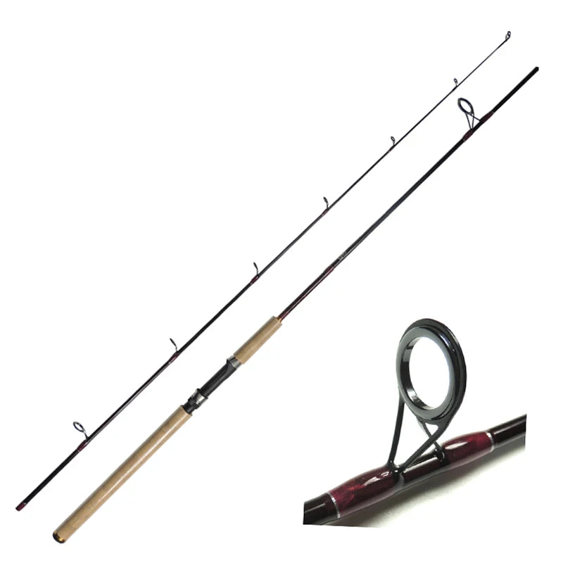 Colour Spinning Rod  Carbon 1.8m 2.1m  2 Section Lure Weight 10-40g  Cork Handle 2 Piece Spinning Rod Original Spinning Rod
