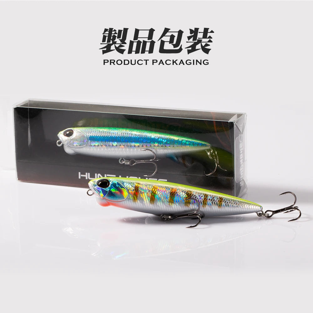 Hunthouse REALIS PENCIL 65/100mm 5.5/14.5g Topwater Fishing Lure Stickbait Top water Swim Crankbait Pesca Artificial Fish Bait