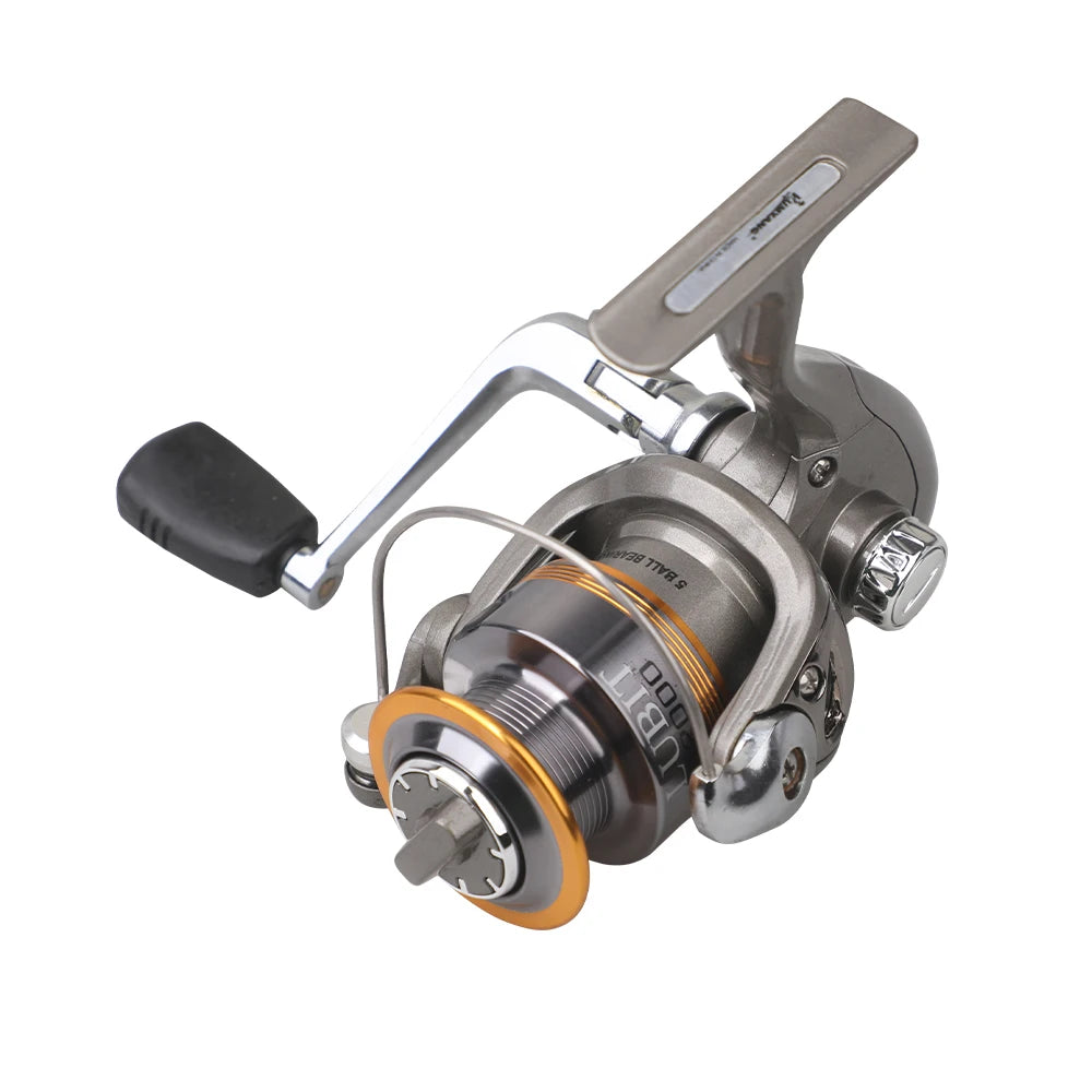Factory Price Spinning Reel 3000 Aluminum 4+1BB 5.2:1 Brass Pinion Two-Tone Spool Precision Gear Lake Fishing Reel Salmon