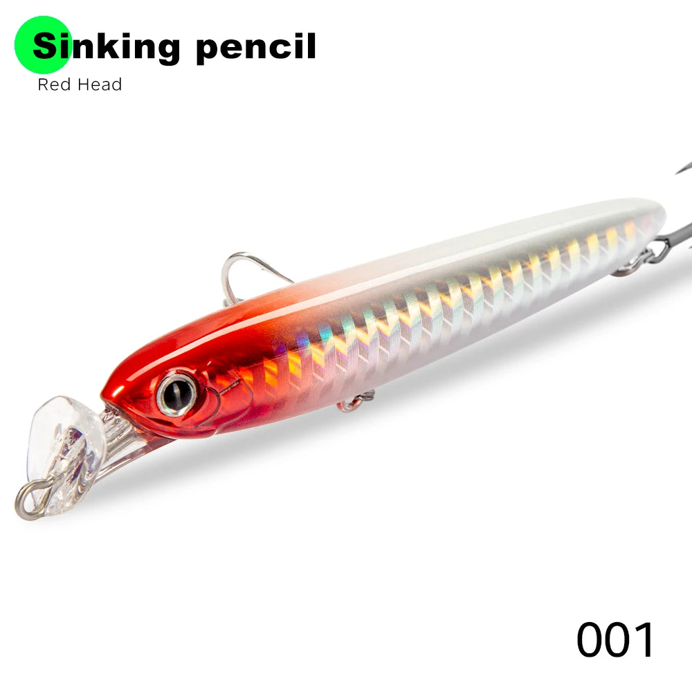 Hunthouse Rocket 95 Minnow Fishing Lure Popper Bait 75mm 13g 95mm 22g Sinking Baits Artificial Bait Stickbaits Fishing Seabass