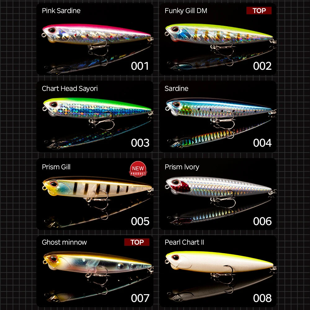Hunthouse REALIS PENCIL 65/100mm 5.5/14.5g Topwater Fishing Lure Stickbait Top water Swim Crankbait Pesca Artificial Fish Bait