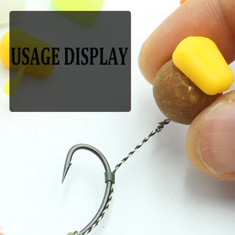 20pcs Corn Shaped Boilie Bait Carp Bait Pop Up Boilies Hair Rig Stops Carp Barbel Fishing Tackle for Making Boilies