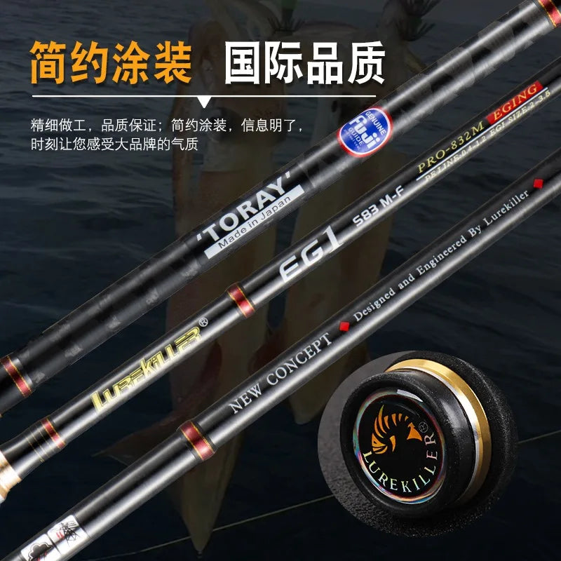 Original Lurekiller Egi Rod High Carbon Fishing Rod 762ML/832ML/832M/862ML/862M Fuji Alconite Rings Lure Fishing Poles