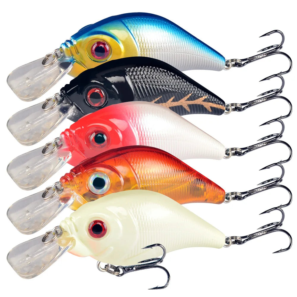 Rock Little Fat Man Crank Lure Bait Long Tongue Minnow Plastic Artificial Hard Bait Ocean Beach Salmon Bass Trout Carp