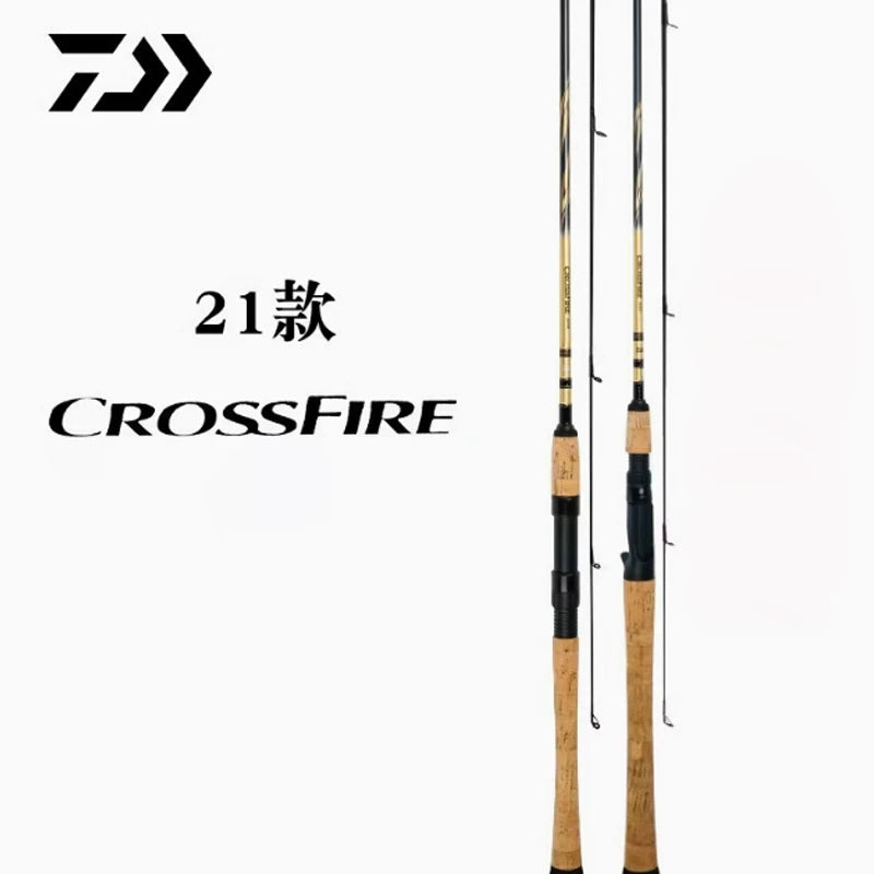 Original DAIWA CROSSFIRE CS 1.98-2.24m ML Spinning Casting Saltwater Lure Rods Carbon River Lake Stream