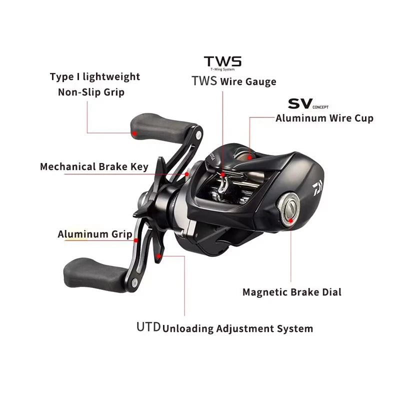 DAIWA TATULA Baitcasting Reels 100 With Left or Right Handle Saltwater Casting 7+1BB Original Agent Baitcasting Fishing Reel