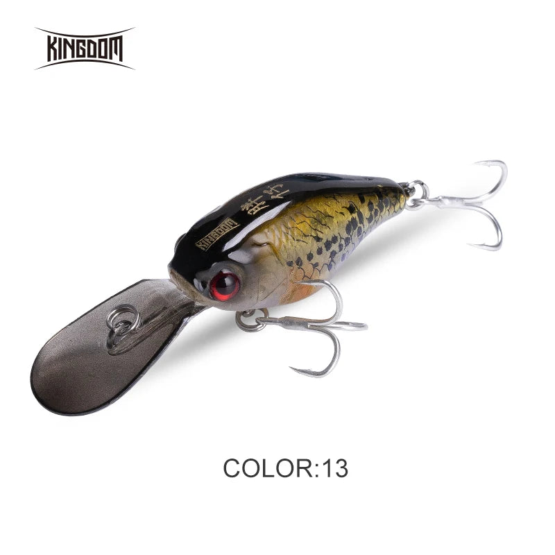 Kingdom Slow Sinking Fishing Lures 5g 50mmm Minnow Crankbaits Swing Small Cranks Atificial Hard Baits Trout Fishing Wobblers