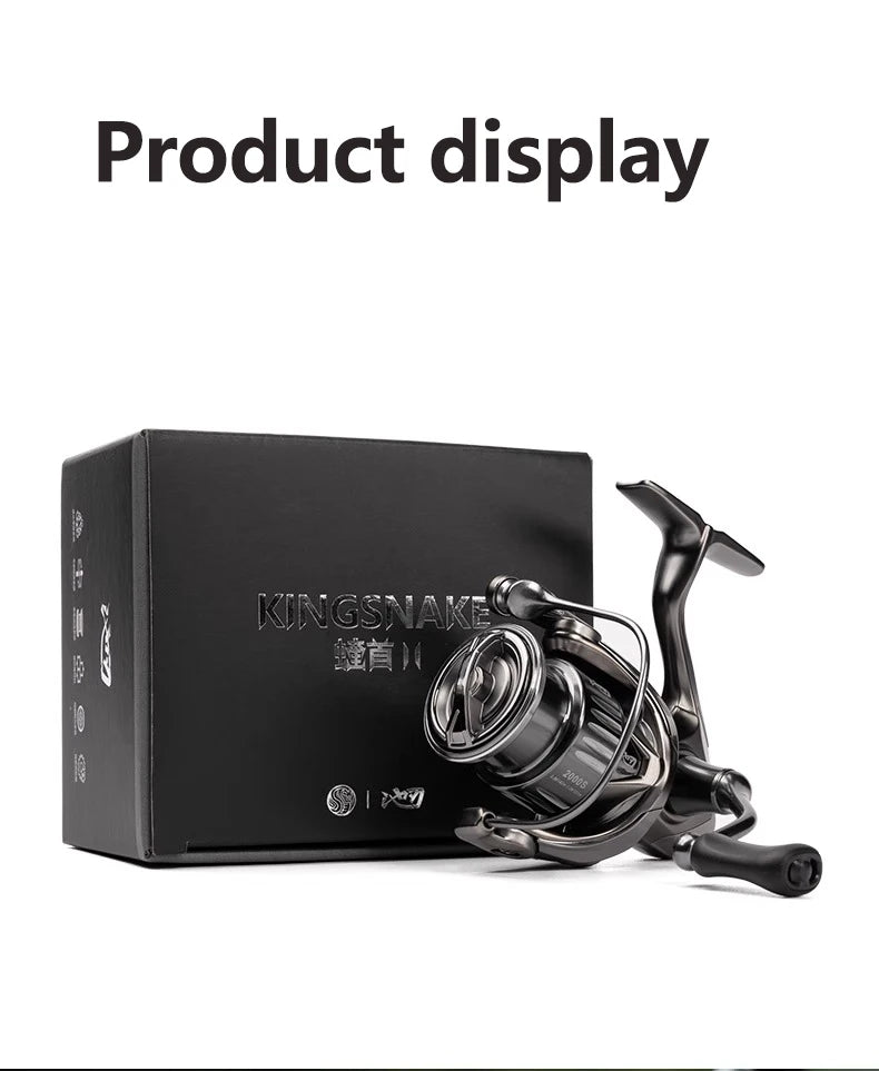 CHILENT KINGSNAKE II 1500-3000 Spinning Reels  Dense Cable Arrangement Function Carbon Fiber Body Screw Handle Lure Fishing Reel