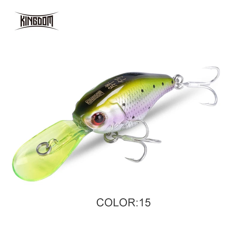 Kingdom Slow Sinking Fishing Lures 5g 50mmm Minnow Crankbaits Swing Small Cranks Atificial Hard Baits Trout Fishing Wobblers