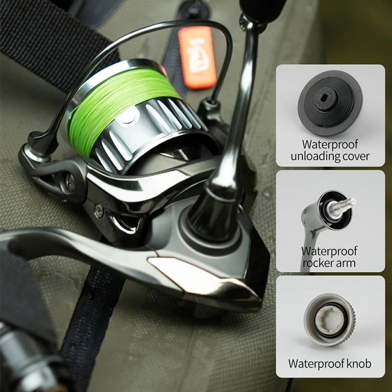 CHILENT KINGSNAKE II 1500-3000 Spinning Reels  Dense Cable Arrangement Function Carbon Fiber Body Screw Handle Lure Fishing Reel