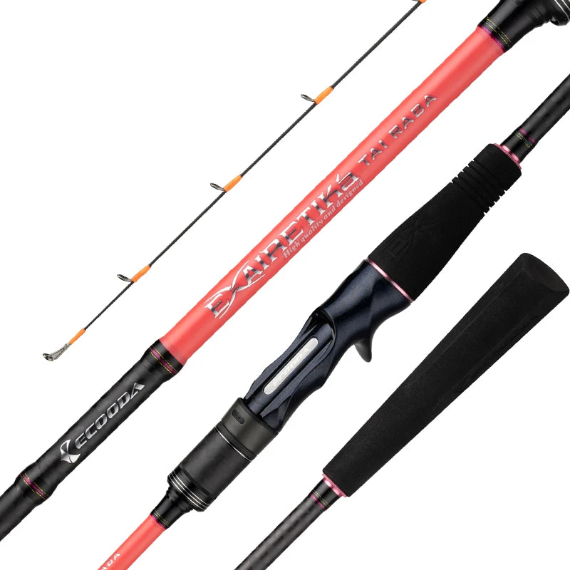 ECOODA Original Factory EETB Carbon Fiber Jig Fishing Rod Tai Raba Fishing Rod Tenya Game Fishing Rod 2.06M 2.13M