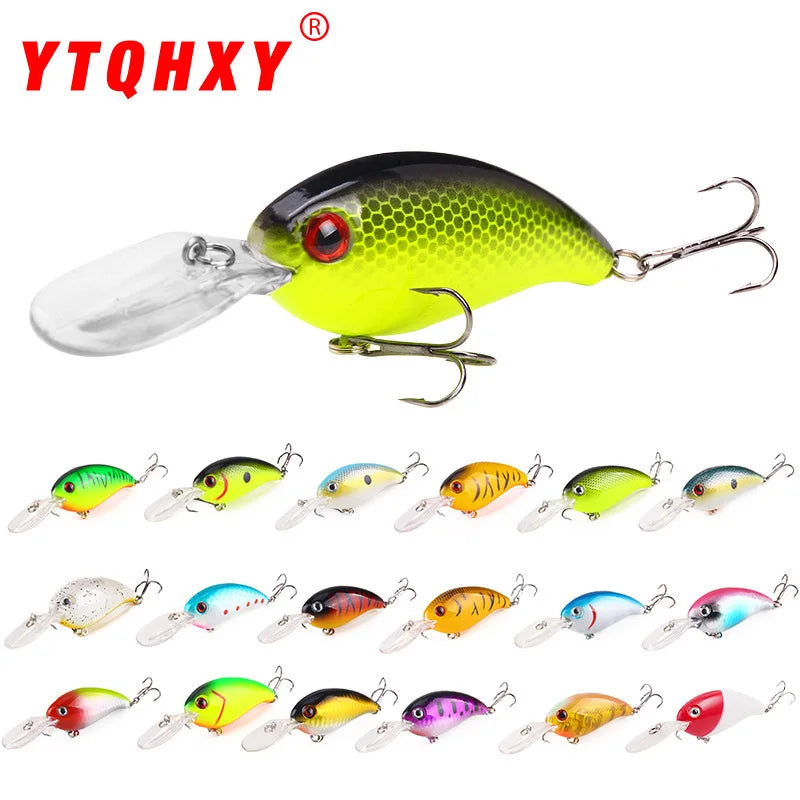 Lure Bait Rocker Fatboy ABS Printed 18 Colors Gold Stamping External Laser 10cm/13.6g Realistic Artificial Bass Trout River Lake