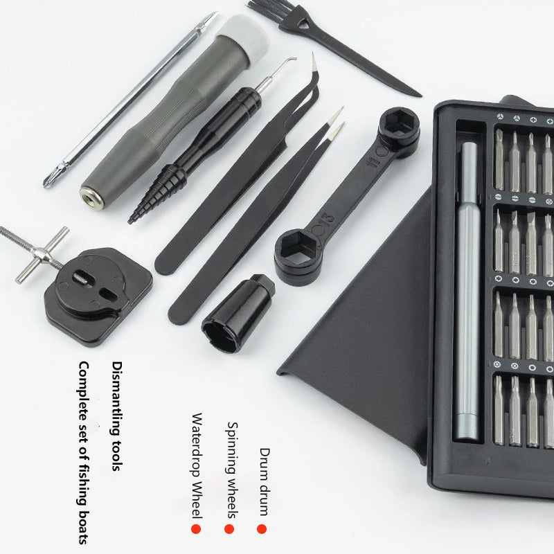 Fishing Tackle DIY Repair Spinning Baitcasting Reel Parts Disassembly Fishing Reel Unload Maintenance Tool Kit