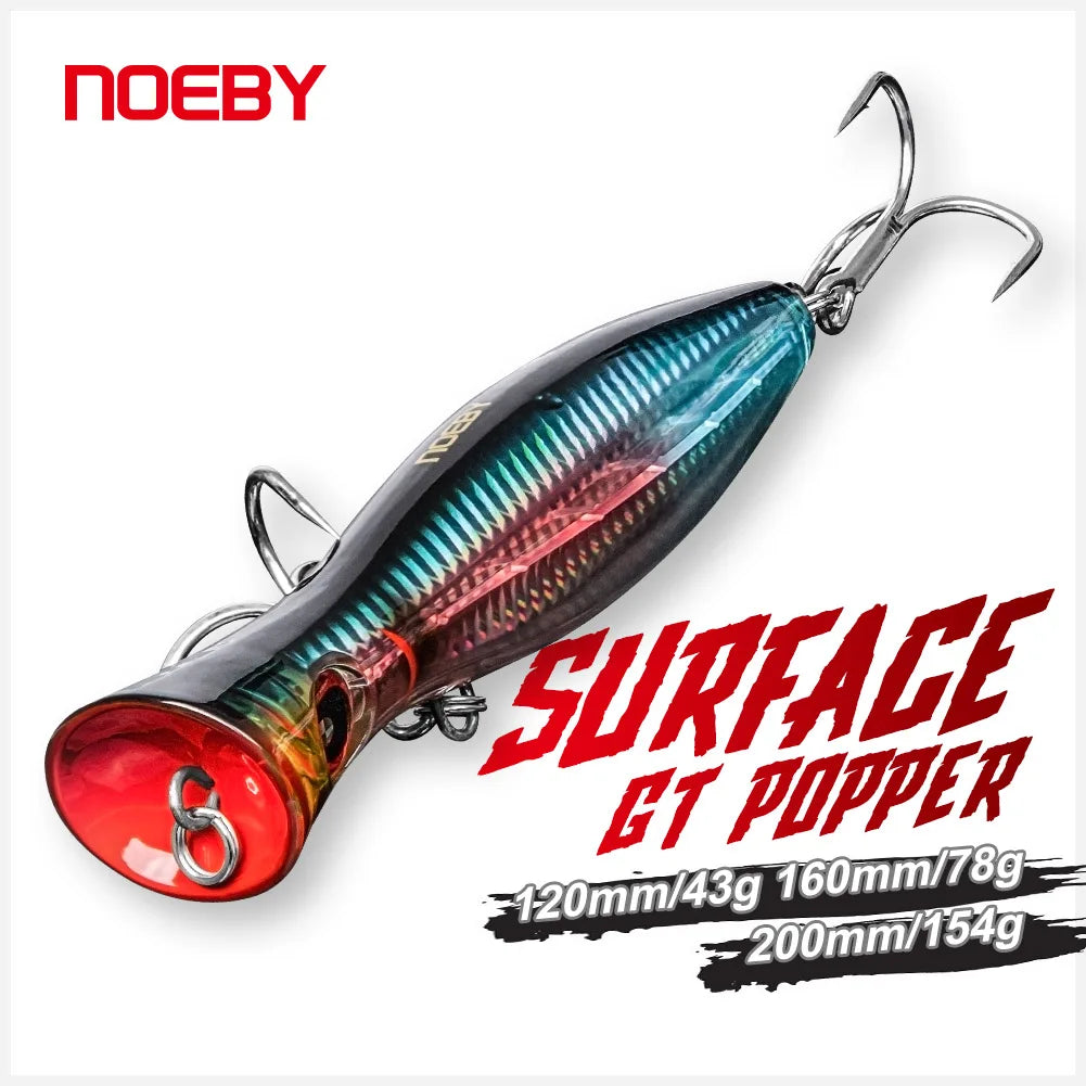 Noeby Popper Fishing Lures 12cm43g 16cm78g 20cm150g Saltwater Topwater Floating Wobbler Artificial Hard Bait for GT Fishing Lure