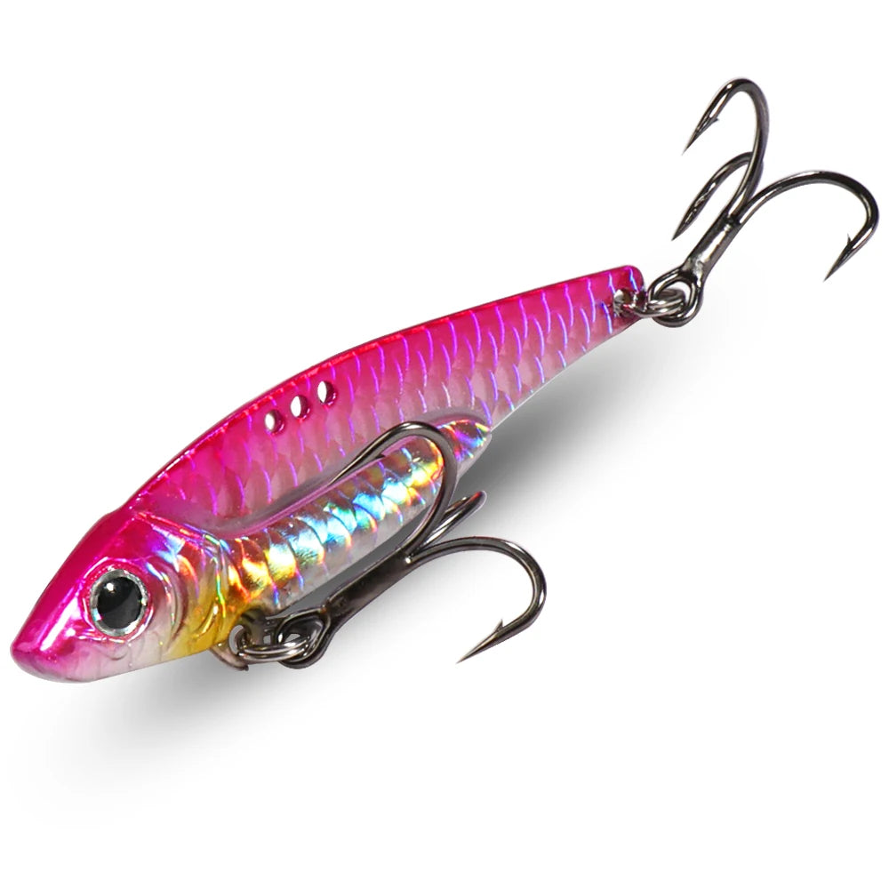 Metal Jig Bait 7g 10g 16g 20g VIB Spinner Spoon Sinking Blade Spinning Treble Hook Steel Popper Pesca Pike Carp Sea Fishing Lure
