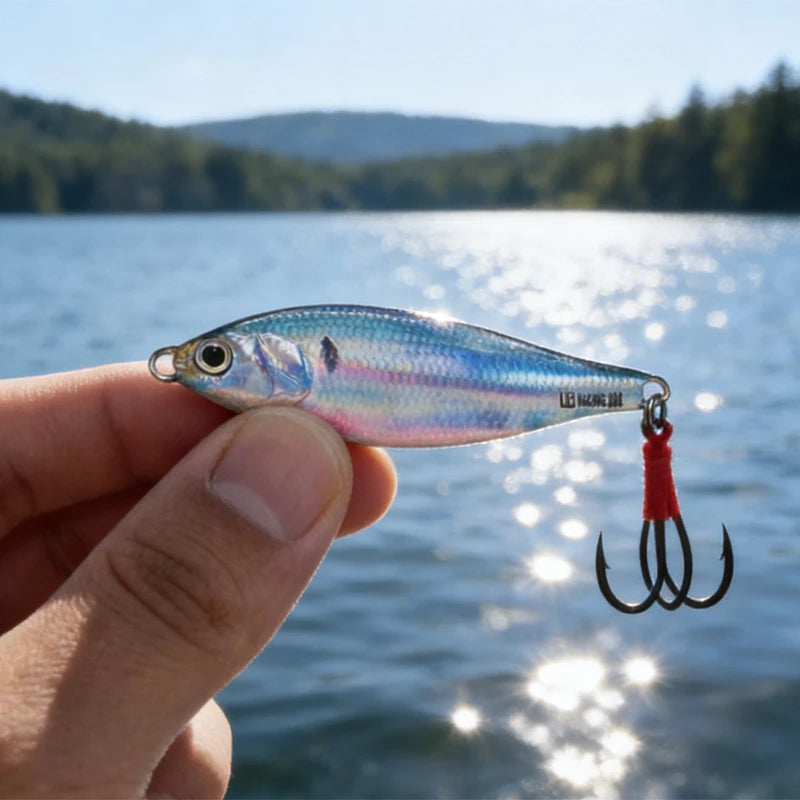 10/15/20/30/40g 3D Metal Jig Bait Iron Plate Baits Laser VIB Lure Long Casting Spoon Sequin Fishing Lure for Fishing Accessories