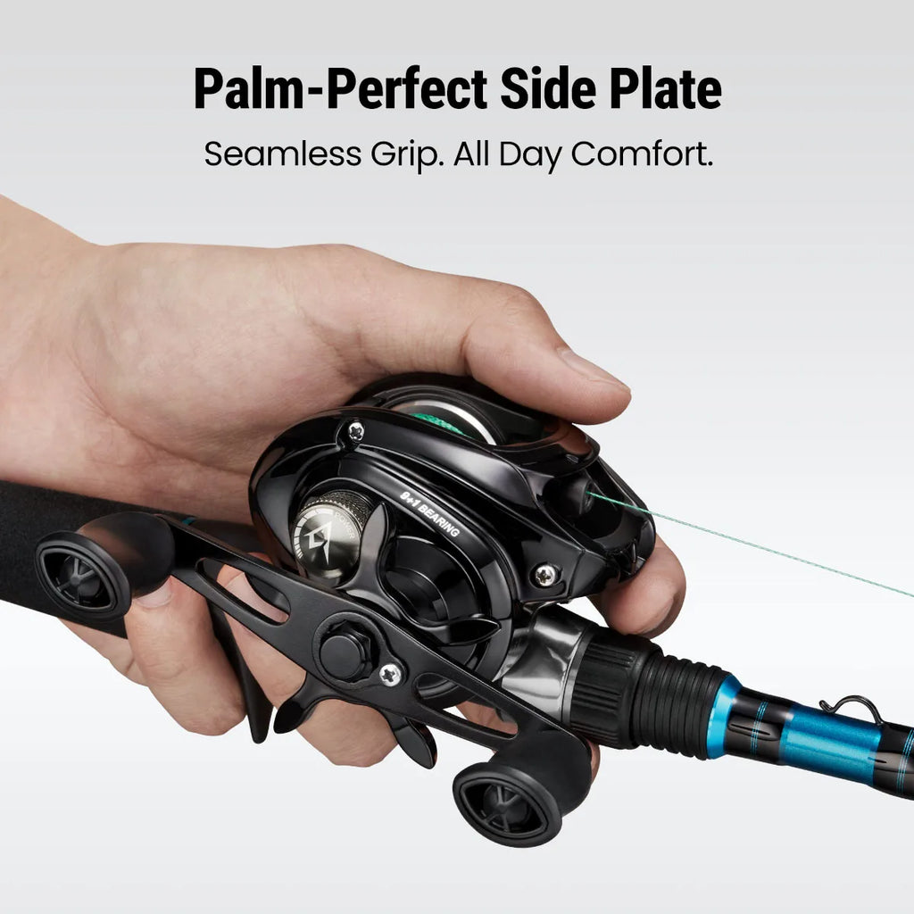 PISCIFUN Torrent Lite Ultra-Light Baitcasting Reel 7.1:1 Gear Ratio, 9+1 Bearings, Carbon Body, 6kg Drag, 157g Lightweight Reel