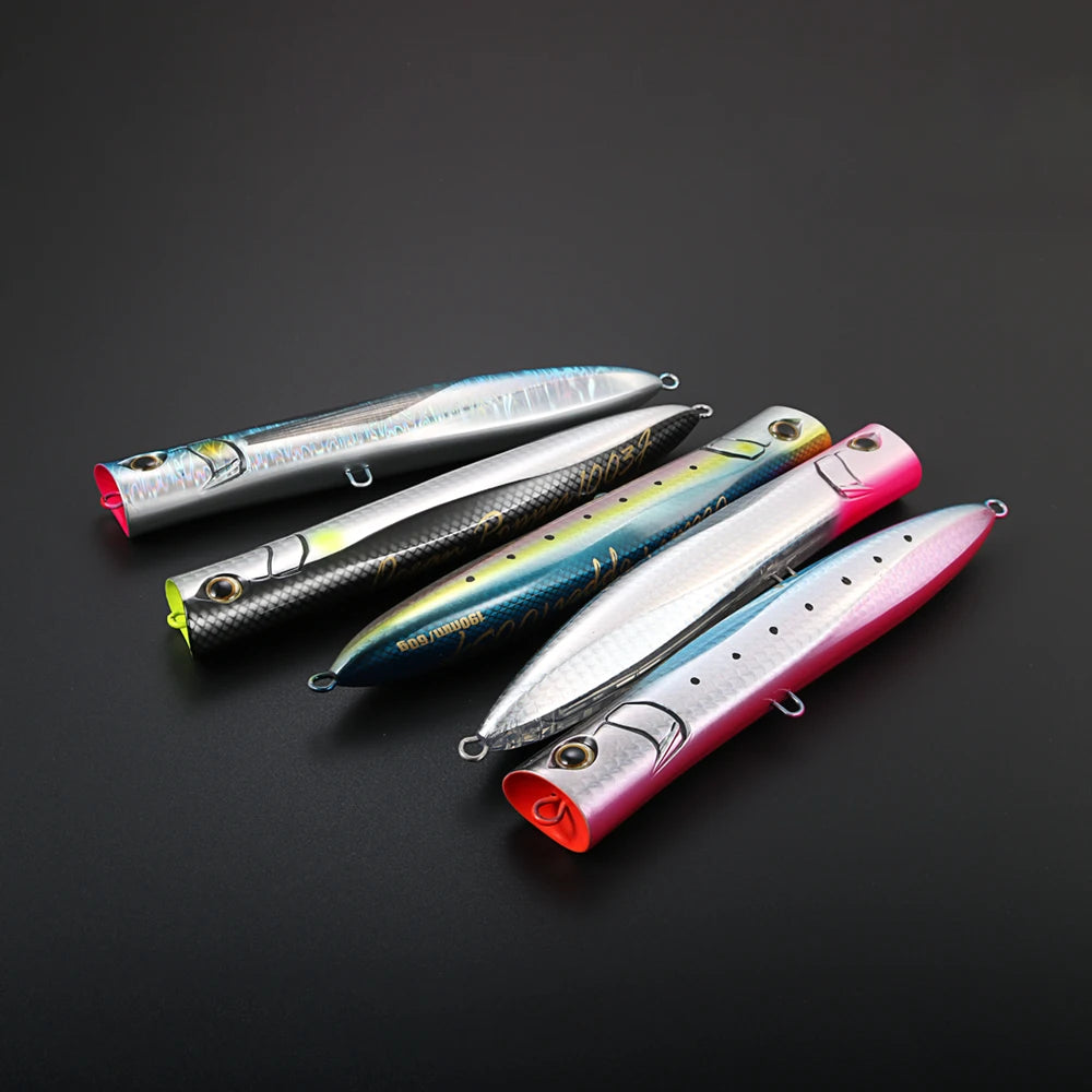 JIGGING PRO 190mm 60g Holographic Floating Popper Saltwater Topwater Fishing Lure Artificial Bait