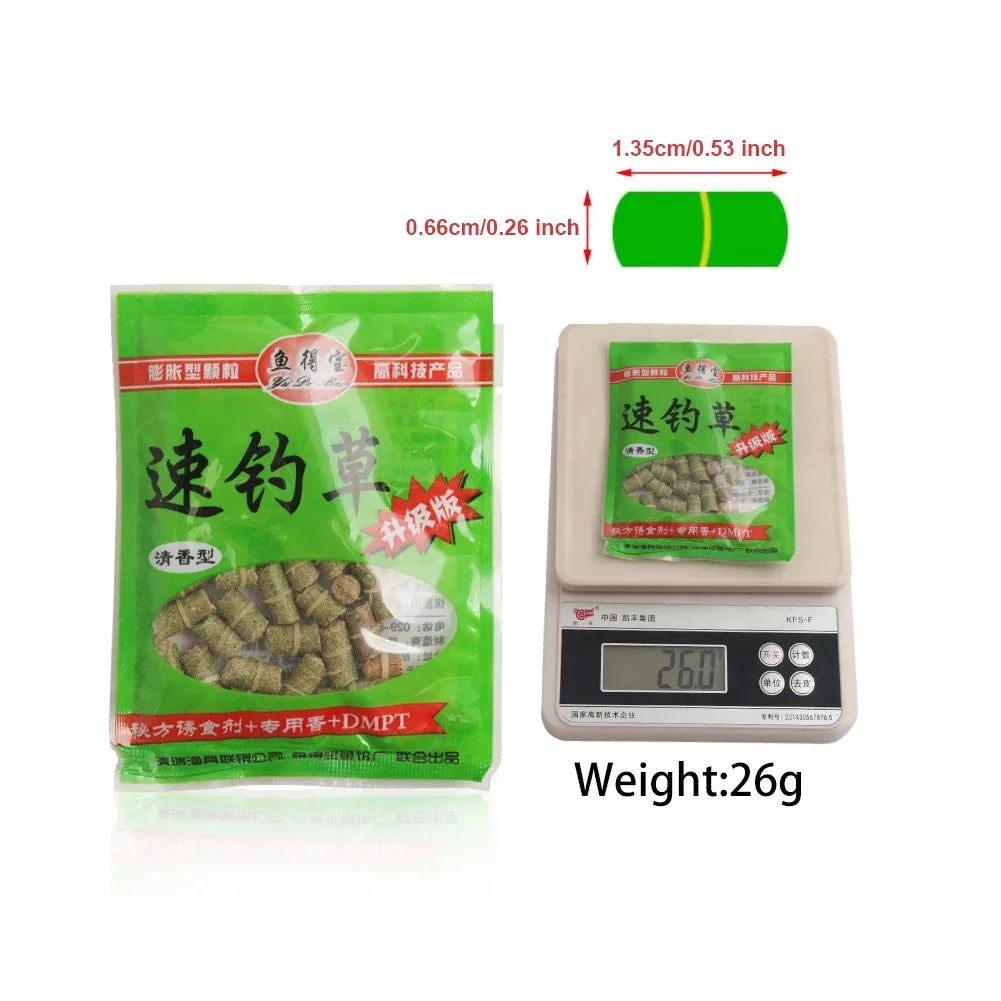 1-5bag Grass Carp Bait Lure Formula Insect Particle Boilie Pellets Hook Up Baits Crucian Fishing Bait Fish for Fishing Use