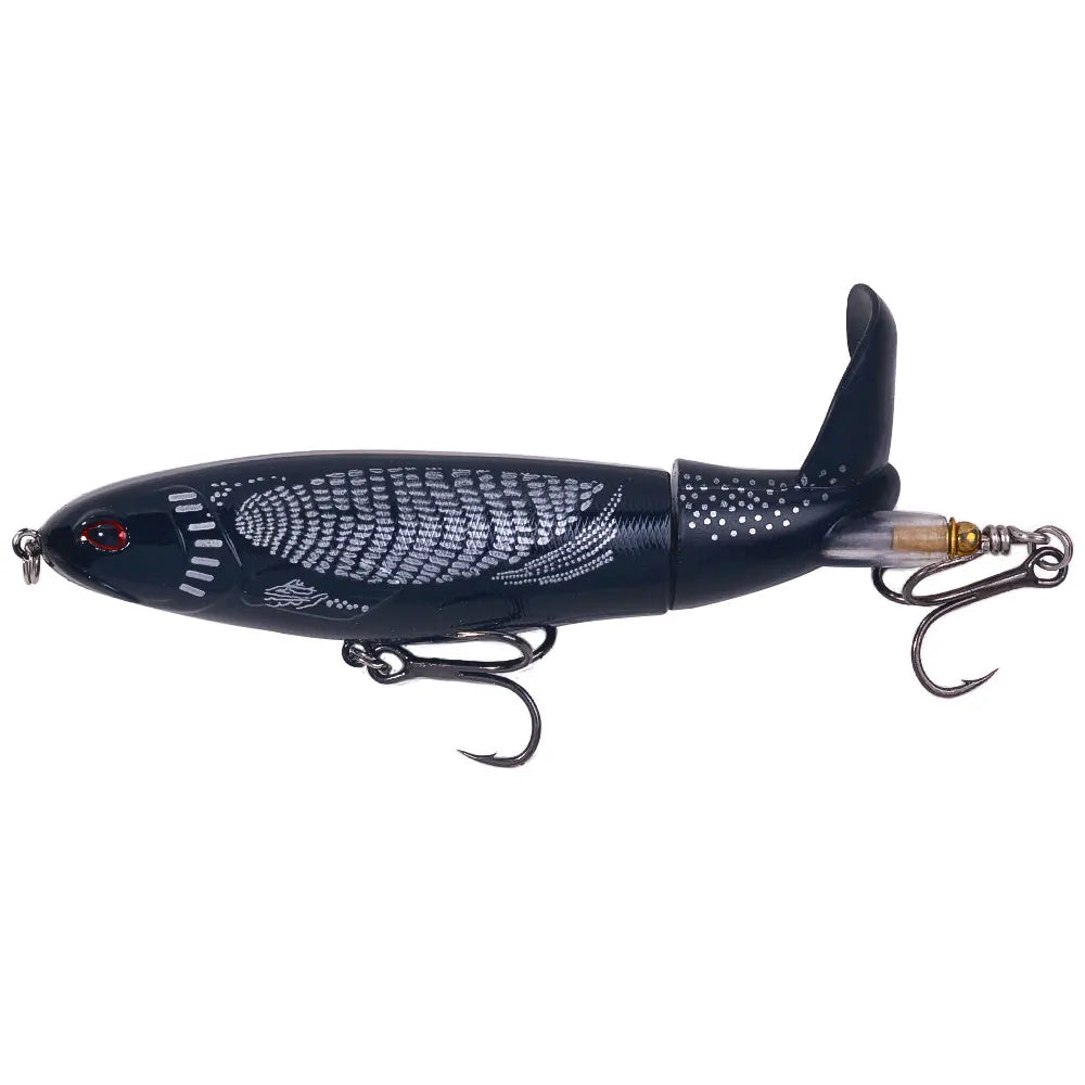 1pcs topwater Popper Propeller Topwater Fishing Lures Artificial Bait Hard Crankbait Wobbler Rotating Tail Fishing Tackl