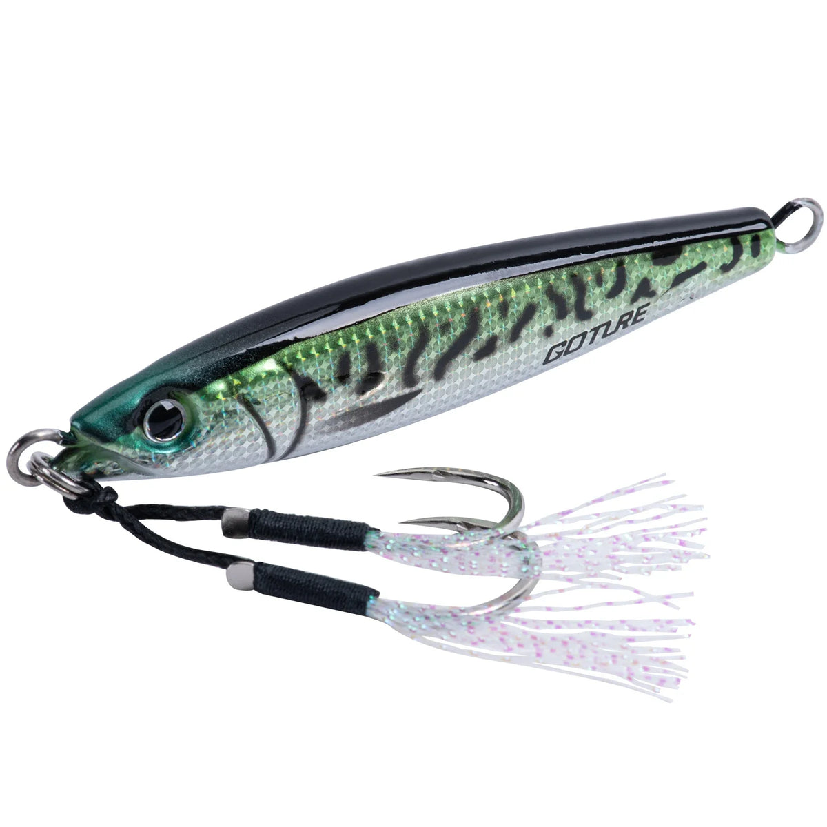Goture Metal Sinking Bait 30g 60g 80g 100g 150g Large Vertical Metal Jigs Deep Sea Fishing Lure Saltwater Jigging Lure Hard Bait