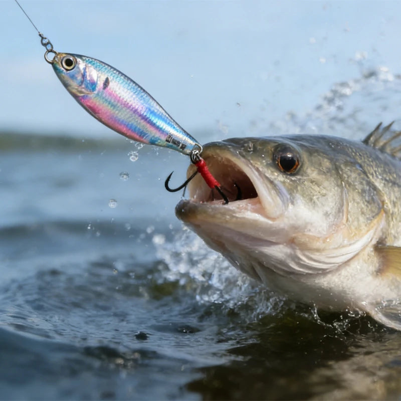 10/15/20/30/40g 3D Metal Jig Bait Iron Plate Baits Laser VIB Lure Long Casting Spoon Sequin Fishing Lure for Fishing Accessories