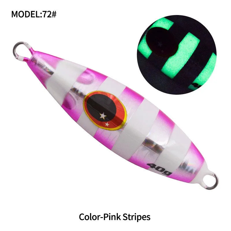 OBSESSION J72 Slow Bee Micro Slow Jig 30g 40g 60g 80g 120g Pitch Jigging Spoon Lures Shore Saltwater Casting Fishing Jig Bait