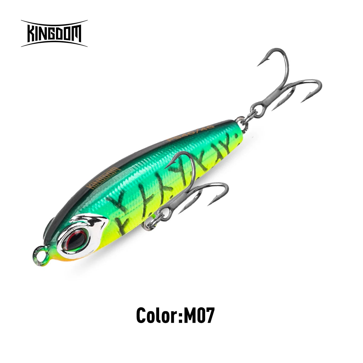 KINGDOM Micro Sinking Pencil Lure 40mm 4g Mini Fishing Bait Vibration Swing for Bass Trout Perch Fishing