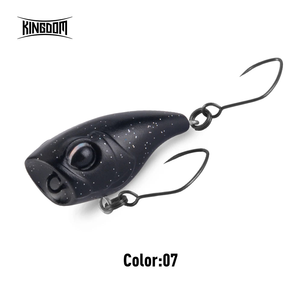 Kingdom Mini Popper Fishing Lure 1.5g 27mm 2.2g 34mm Floating Artificial Baits Topwater Crankbaits For Trout Bass Pike Fishing