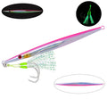 1Pc 60g 80g 100g 160g 250g 300g Luminous Metal Fishing Jig Iron Plate Long Cast Fast Sinking Trolling Hard Lure