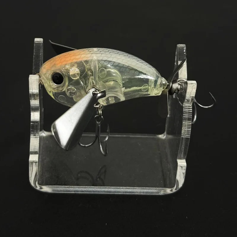 BILLINGS 1pc Floating Micro Surface Cicada Lure 45mm/7g Artificial Lures Metal-Blade Double-Hook Bait Fishing Accessories