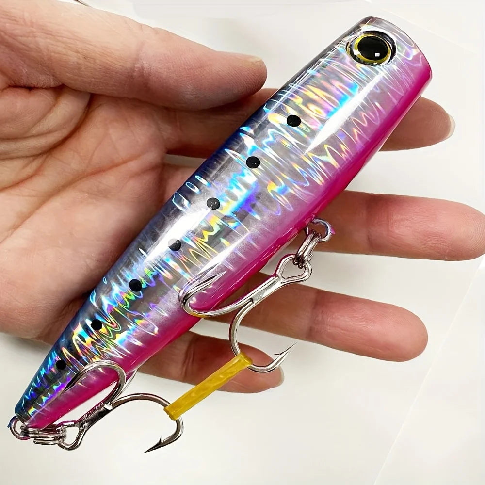 1PC Large Size ABS Popper Lure – 130-160mm Topwater Hard Bait – Floating & Impact-Resistant for Saltwater Fishing