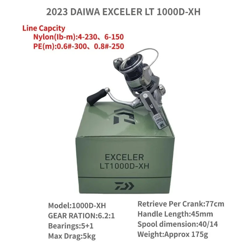 2023 DAIWA EXCELER LT 1000D-XH 2000S-XH 2500 2500D 2500-XH 3000-C 4000D-CXH 5000-C 5000-CXH 6000D Spinning Fishing Reels