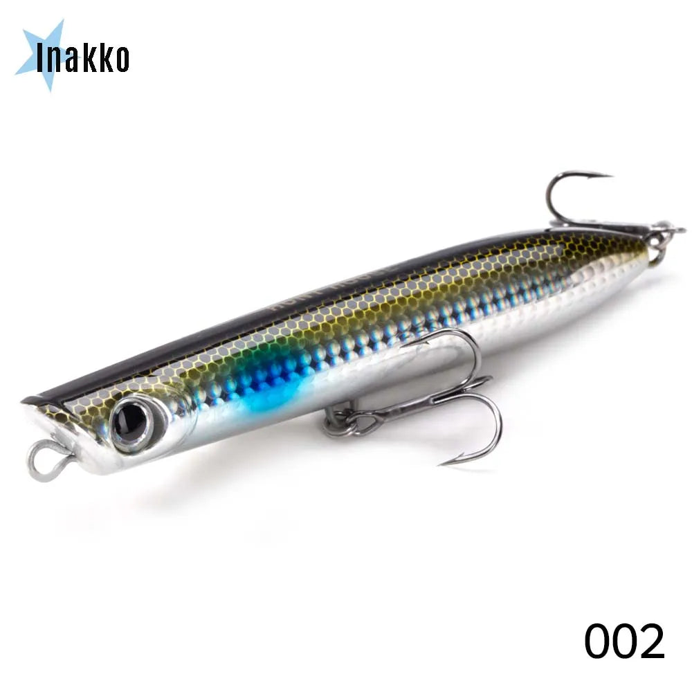 Hunthouse Surface Popper Floating Fishing Lure 130mm 30g Topwater Hard Bait Walk The Dog Saltwater For Tuna Fish Tackle