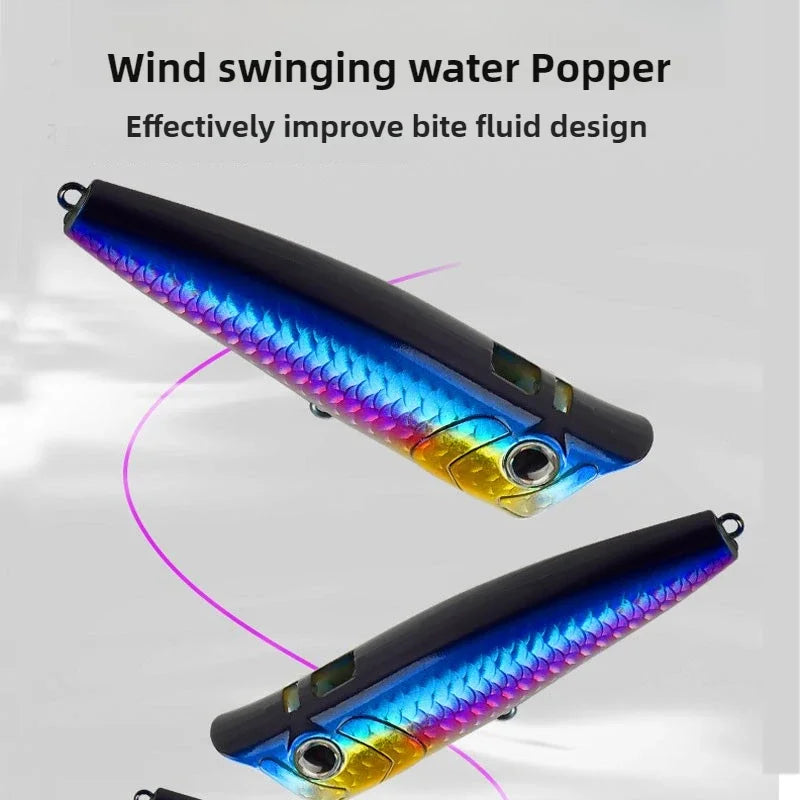 Spray Water Popper Topwater FLoating Holophotic layer Noise Sound Hit The Water Wobbler Fishing Lures for Bass Blackfish Pesca